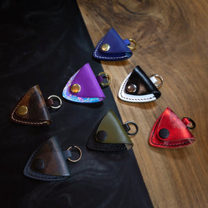 Salvaged Leather Guitar Pick Holders