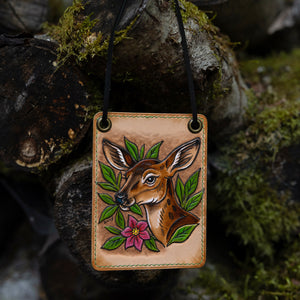 Black Tailed Deer | Backyard Buddies Collection | Tooled Leather Mini Art