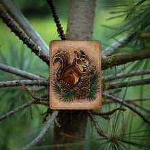 Douglas Squirrel | Backyard Buddies Collection | Hand Tooled Leather Card Wallet