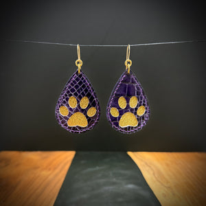 Paws | Salvaged Exotic Leather Earrings