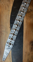 Tarnished Silver | Studded Leather Vintage Style Guitar Strap