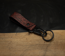 Burgundy | Reticulated Python Key Lanyard