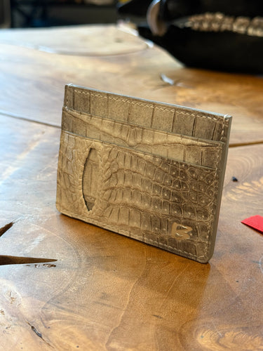 Reserved for Orlando | Himalayan Crocodile Bum Wallet with Tooled Artwork
