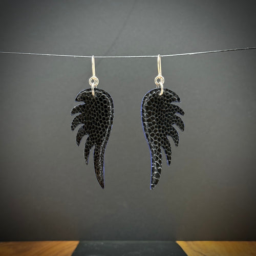 Wings | Salvaged Exotic Leather Earrings