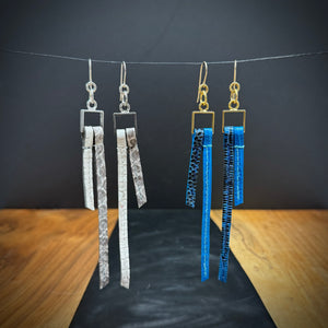 Ribbons | Salvaged Exotic Leather Earrings