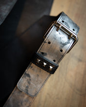 Tarnished Silver | Studded Leather Vintage Style Guitar Strap