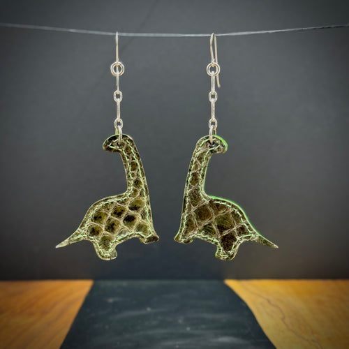 Dinos | Salvaged Exotic Leather Earrings