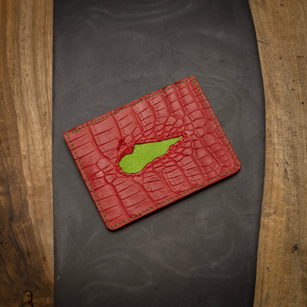 Strawberry | American Alligator Bum Card Waller