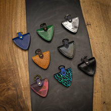 Salvaged Leather Guitar Pick Holders