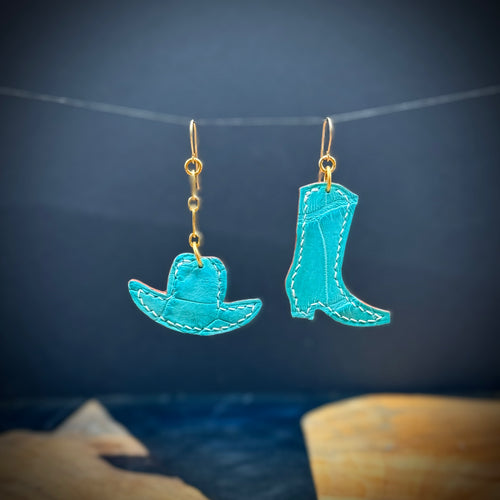 Hat n Boot | Salvaged Exotic Leather Earrings