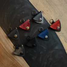 Salvaged Leather Guitar Pick Holders