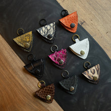 Salvaged Exotic Leather Guitar Pick Holders