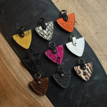 Salvaged Exotic Leather Guitar Pick Holders