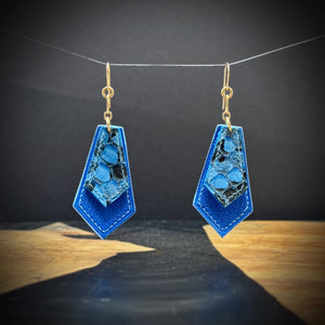 Coffins | Salvaged Exotic Leather Earrings