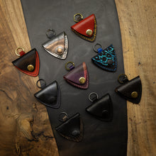 Salvaged Leather Guitar Pick Holders