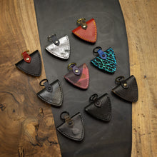 Salvaged Leather Guitar Pick Holders