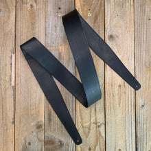 SAMPLE—Black | Kangaroo Leather Fixed Length Guitar Strap