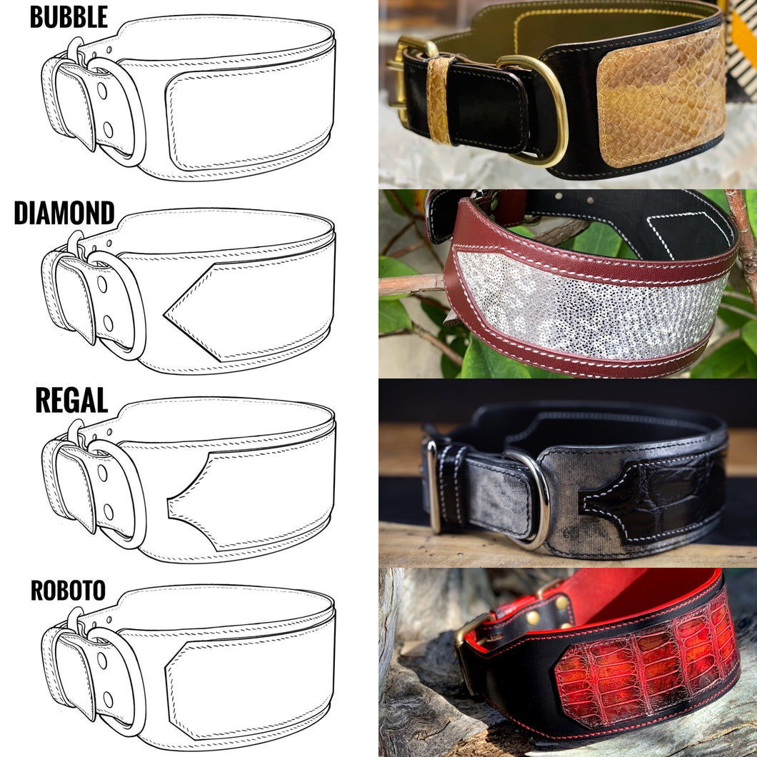 Add-On | Bespoke Built | Exotic Leather Panel Dog Collar