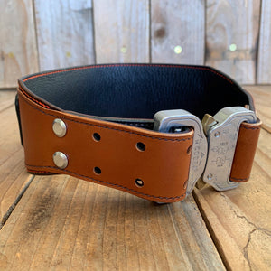 Mandarina | Alligator Skin and Italian Leather Quick Release Dog Collar