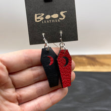 Red Goatskin | Leather Earrings