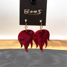 Red Python | Exotic Leather Earrings