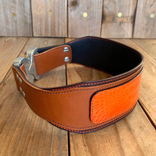Mandarina | Alligator Skin and Italian Leather Quick Release Dog Collar