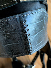 SAMPLE SALE:  Unicorn | Leather Fetish Mask with Alligator Skin Accents