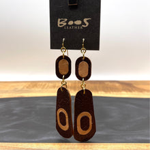 Brown & Tan Kangaroo | Exotic Leather Earrings