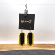 Yellow Cane Toad & Black Python | Exotic Leather Earrings