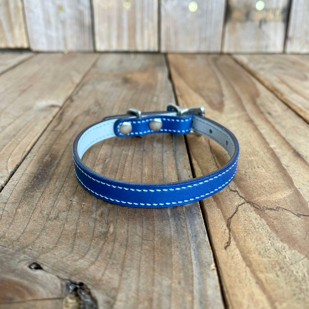 Italian Cowhide Leather Dog Collar | In Stock