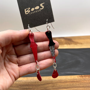 Python Knives | Exotic Leather Earrings