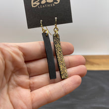 Gold Stingray | Exotic Leather Earrings